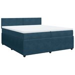vidaXL Sommier à lattes de lit et matelas Bleu 200x200 cm velours