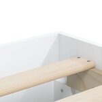 vidaXL Cadre de lit avec tiroirs blanc 200x200 cm bois d'ingénierie