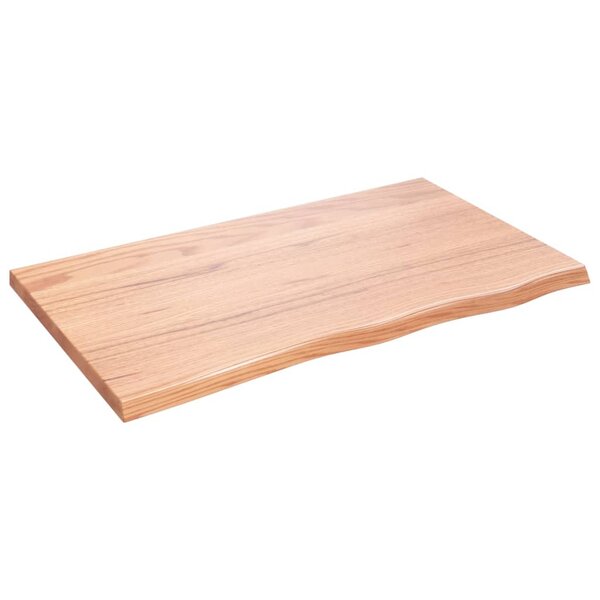 vidaXL Dessus de table marron clair bois chêne massif traité