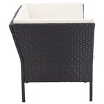 Salon de jardin meuble d'extérieur ensemble de mobilier 6 pièces avec coussins résine tressée noir 02_0016924