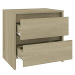 vidaXL Table de chevet chêne sonoma 45x34 5x44 5 cm bois d’ingénierie
