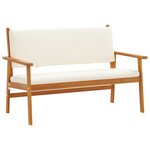 Ensemble de canapé de jardin 5 pièces avec coussins en bois d'acacia