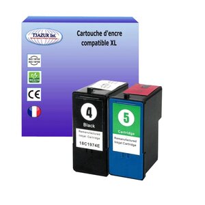 Cartouche compatible Lexmark N°4 + N°5 - T3AZUR