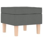 vidaXL Chaise à bascule avec repose-pied Gris foncé Tissu