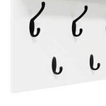 vidaXL Porte-manteau mural Blanc 60 x 40 x 12 cm Bois d'ingénierie