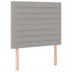 vidaXL Sommier à lattes de lit et matelas et LED Gris clair 80x200cm