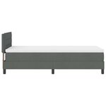 vidaXL lit à ressorts avec matelas & LED gris foncé 80x200 cm tissu