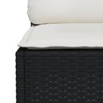 vidaXL Salon de jardin 11 Pièces avec coussins noir résine tressée