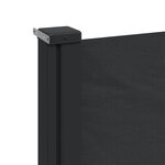 vidaXL Auvent latéral rétractable noir 160x300 cm