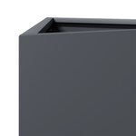 vidaXL Jardinières 2 Pièces anthracite triangulaire 30x26x75 cm acier