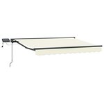 vidaXL Cadre de store manuel avec LEDs Crème et Anthracite 3 x 2 m