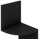 vidaXL Étagère d'angle murale noir 19x19x123 cm bois d'ingénierie