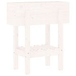 vidaXL Jardinière blanc 62x30x69 cm bois massif de pin