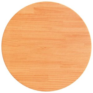 vidaXL Dessus de table rond cire marron Ø60x2 5 cm bois de pin massif