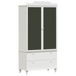 vidaXL Armoire Tableau Noir avec tiroir ROROS Blanc 90 x 45 x 180 cm