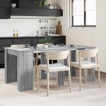 vidaXL Table à dîner 180 x 85 x 75 cm Bois d'ingénierie Sonoma gris