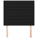 vidaXL Tête de lit Noir 100x5x118/128 cm Tissu