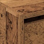 vidaXL Cabinet à chaussures avec porte Bois ancien 80 x 21 x 125 5 cm