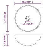 vidaXL Lavabo de salle de bain Céramique Gris foncé Rond
