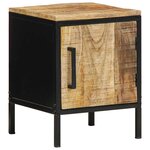 vidaXL Cabinet de chevet 2 Pièces Marron et noir 30 x 30 x 40 cm