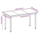 vidaXL Ensemble à dîner de jardin coussins 5 Pièces Résine tressée Verre