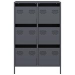 vidaXL Buffet haut anthracite 68x39x101 5 cm acier
