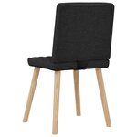 vidaXL Chaises à manger lot de 4 noir tissu