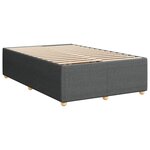 vidaXL Sommier à lattes de lit avec matelas gris foncé 120x190cm tissu