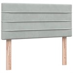 vidaXL Sommier à lattes de lit et matelas gris clair 80x220 cm velours