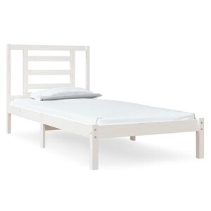 vidaXL Cadre de lit sans matelas blanc 90x200 cm bois de pin massif