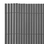 vidaXL Clôture de jardin Double face PVC 150 x 500 cm Gris