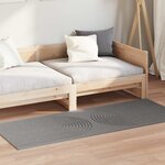 vidaXL Tapis de surface Rectangulaire HUARTE Gris 150 x 80 cm