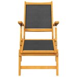 vidaXL Chaises longues d'extérieur lot de 2 Acacia massif et textilène