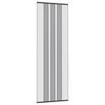 vidaXL Écran de porte insectes avec rideau en maille Noir polyester