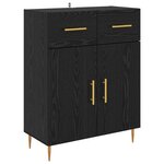 vidaXL Haut Armoire Chêne noir 69 5 x 34 x 180 cm Bois d'ingénierie