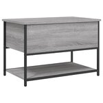 vidaXL Banc de rangement sonoma gris 70x42 5x47 cm bois d'ingénierie