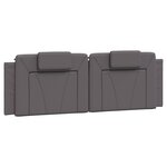 vidaXL Cadre de lit avec LED sans matelas gris 160x200 cm