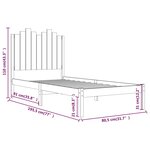 vidaXL Cadre de lit bois de pin massif 75x190 cm petit simple