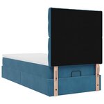 vidaXL Cadre de lit ottoman avec matelas bleu foncé 80x200 cm velours