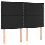 vidaXL Sommier à lattes de lit avec matelas Noir 140x190 cm Similicuir