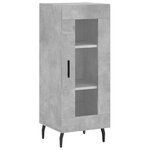 vidaXL Buffet haut Gris béton 34 5x34x180 cm Bois d'ingénierie