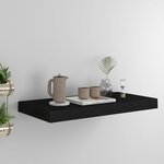 vidaXL Étagère murale flottante noir 50x23x3 8 cm MDF