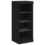 vidaXL Buffet avec lumières LED noir 162x37x100 cm