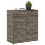 vidaXL Armoire de rangement de jardin gris 105x55x113cm résine tressée