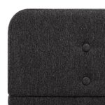 vidaXL Cadre de lit gris foncé jute 90x200 cm