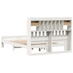 vidaXL Lit bibliothèque sans matelas blanc 140x200 cm bois pin massif