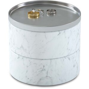 Boite à bijoux imitation marbre blanc tesora