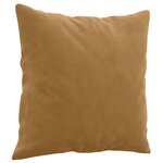 vidaXL Canapé 2 places avec oreillers décoratifs brun 140 cm velours