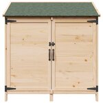 vidaXL Abri de jardin Naturel 106 5 x 56 x 113 5 cm Bois d'ingénierie