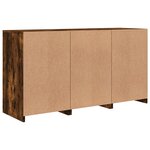 vidaXL Buffet avec lumières LED chêne fumé 123x37x67 cm